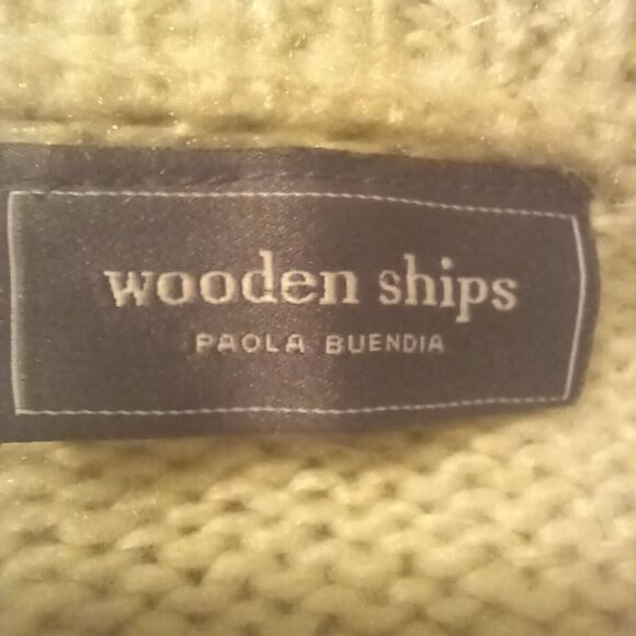 Wooden Ships Mohair Wool Blend Oversized Sweater-Size S/M-Boatneck-Dolman Sleeve - Picture 7 of 8